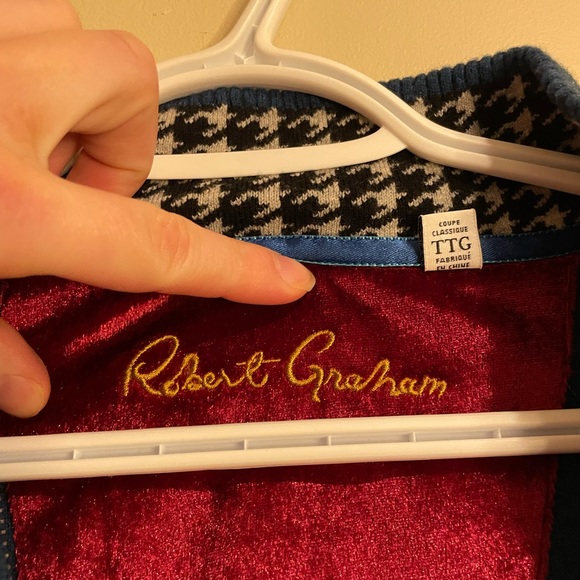 Robert Graham Classic Fit 100% Wool 1/4 Zip - Picture 3 of 9